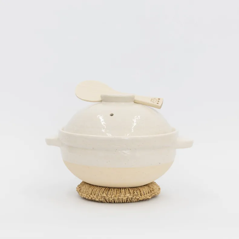 Kamado-san Rice Cooker Donabe White - 3 Go