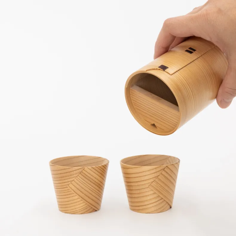 Kurikyu Wappa Sake Pitcher & Cup Set