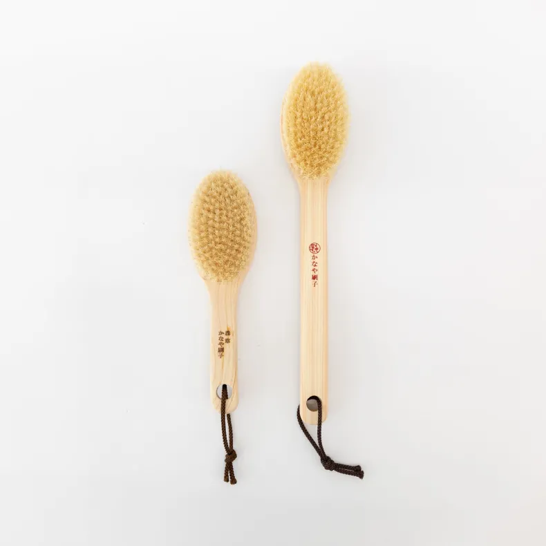 Hinoki Handle Hog Hair Body Brush