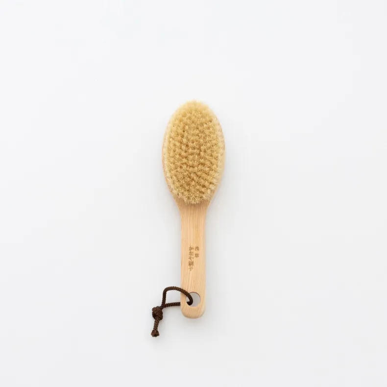Hinoki Handle Hog Hair Body Brush