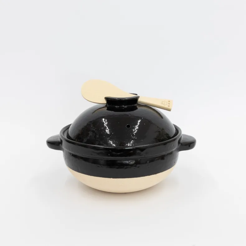 Kamado-san Rice Cooker Donabe Black - 3 Go [CT-01]