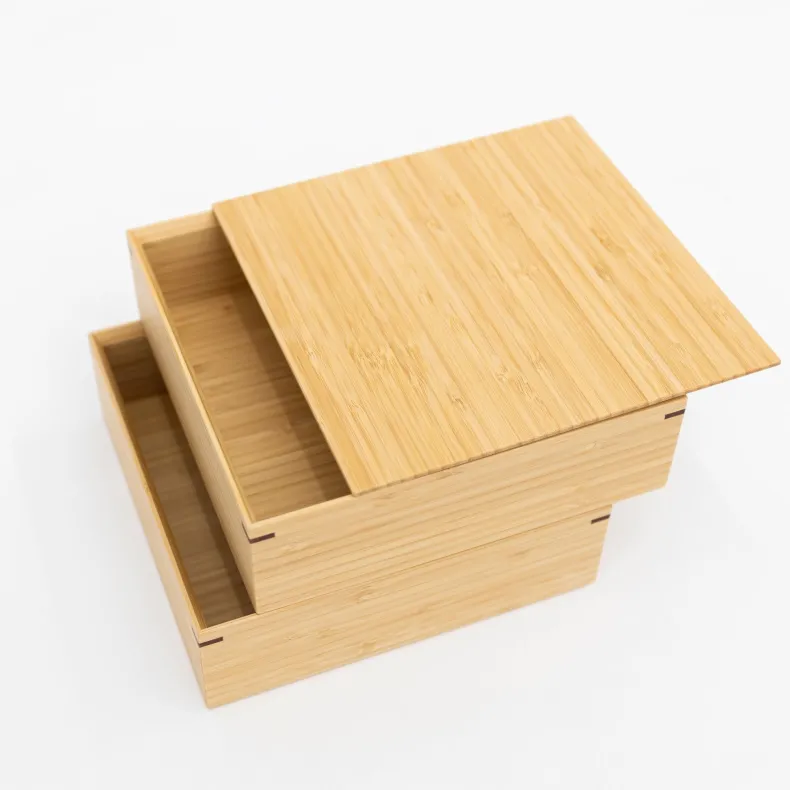 Kosuga Bamboo Tiered Square Lunch Box Set