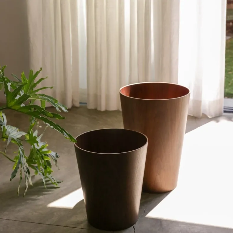 Saito Walnut Wastebasket