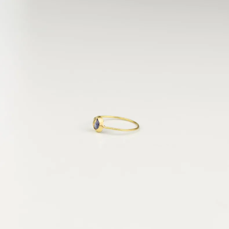 Black Barc 'Moon' Aquamarine Ring