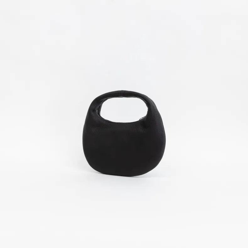 Aeta Deer Leather Round One Shoulder Bag Small DA58