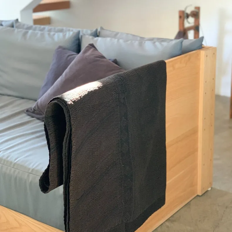 Black Over Dye Blankets: Mud + Sharimbai + Indigo