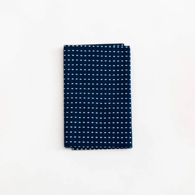 Tenugui - White Dash on Blue