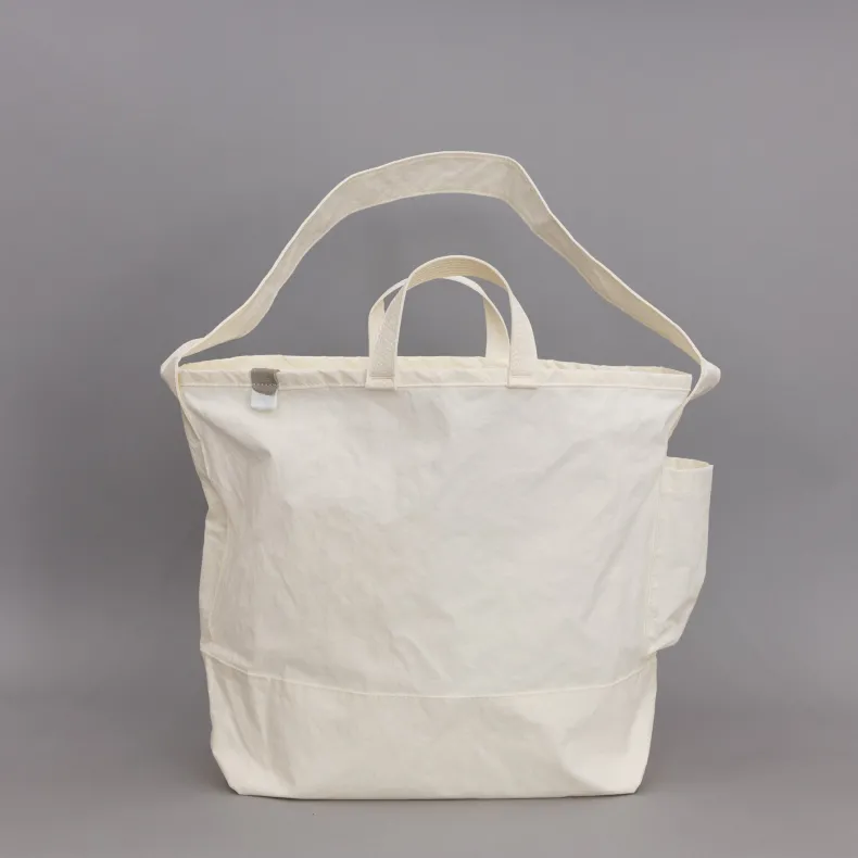 ANUNFOLD Side Pocket Tote Bag - White