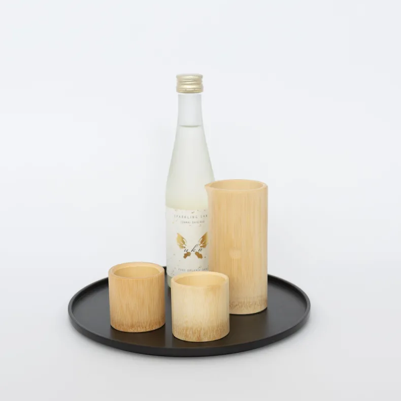 Kosuga Bamboo Sake Pitcher and Cup Set