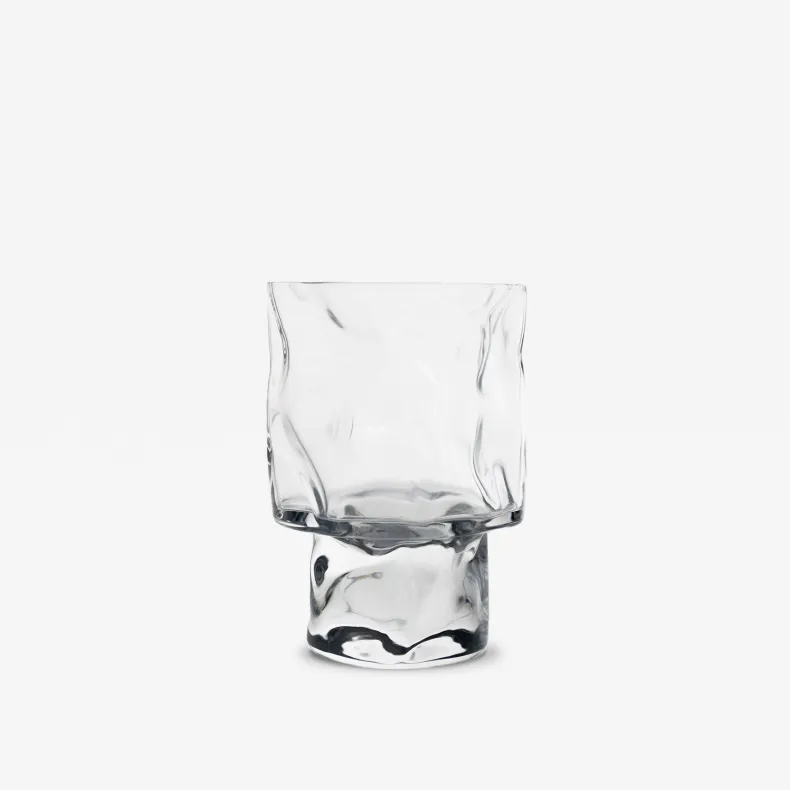 Kimura Crumple Stemmed Glass - Clear