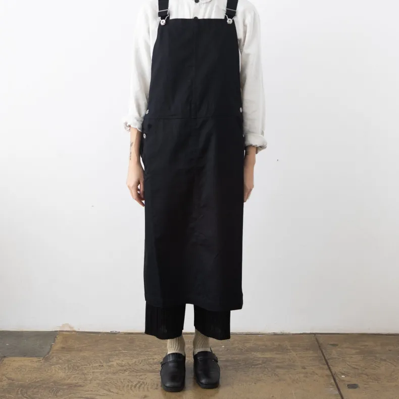 Hakui Overall-Style Apron - Black (6871-9)