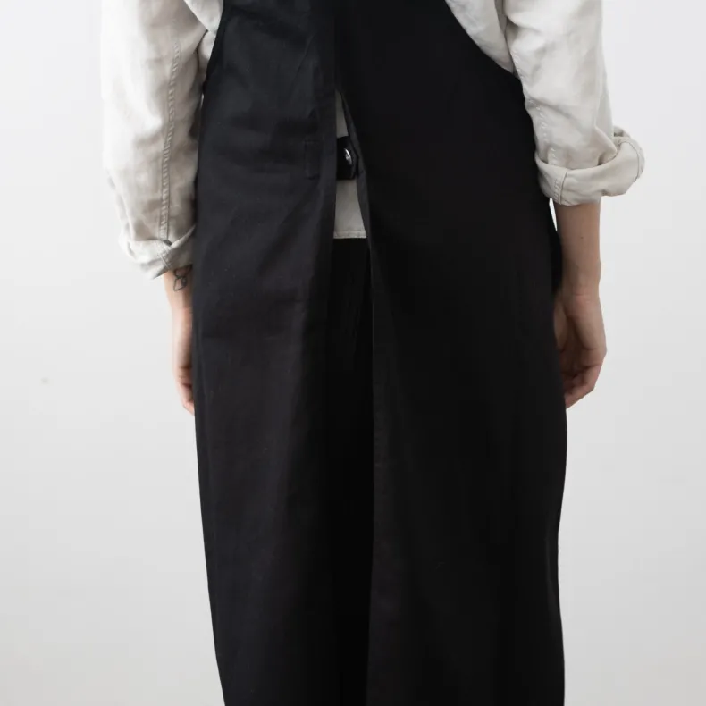 Hakui Overall-Style Apron - Black (6871-9)