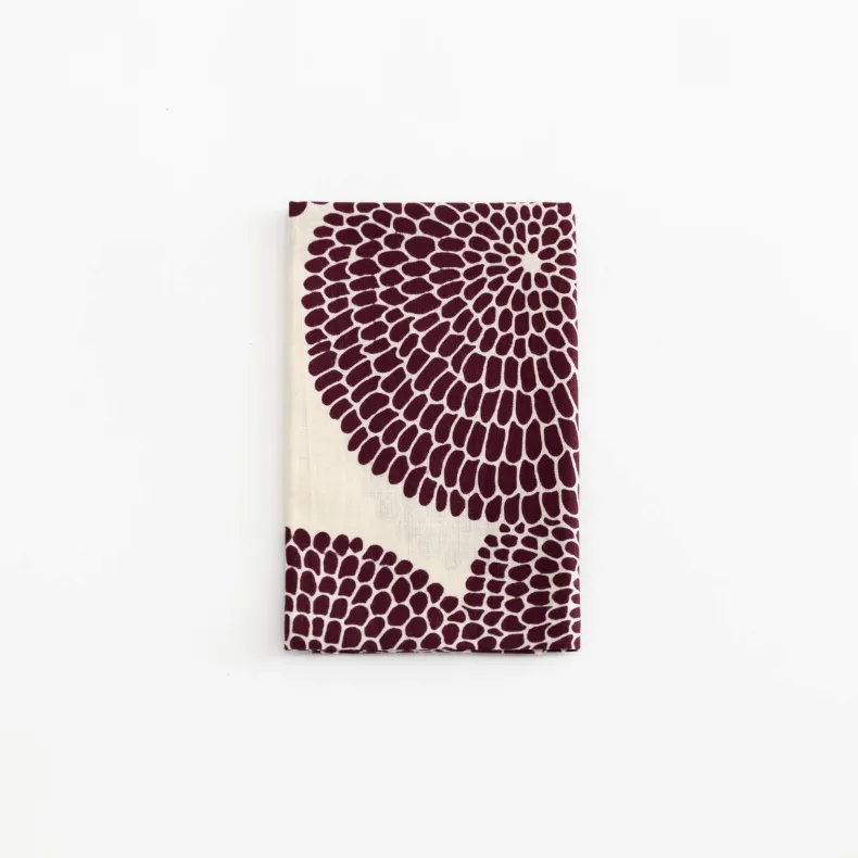 Tenugui - Burgundy Large Chrysanthemum