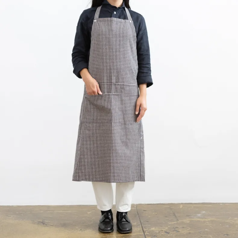 Hakui Bib Apron - Gingham Check