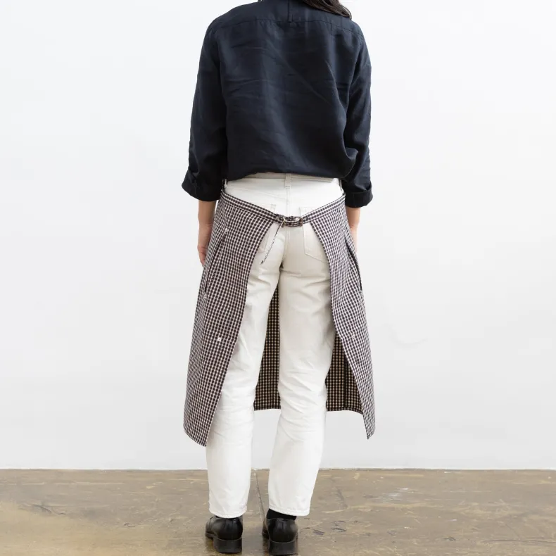 Hakui Bib Apron - Gingham Check