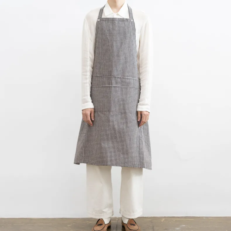 Hakui Bib Apron - Gingham Check