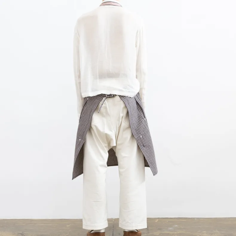 Hakui Bib Apron - Gingham Check