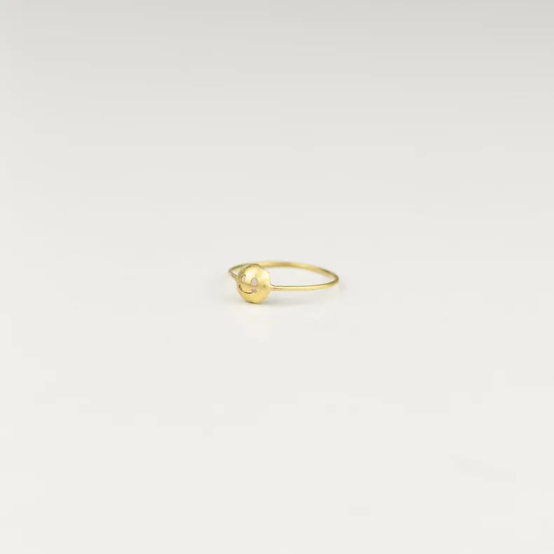 Black Barc 'Smiley' Pink Tourmaline Ring