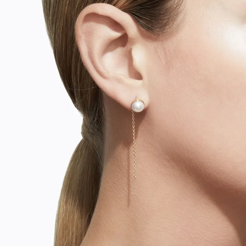 Shihara Half Pearl Chain Earring 0°