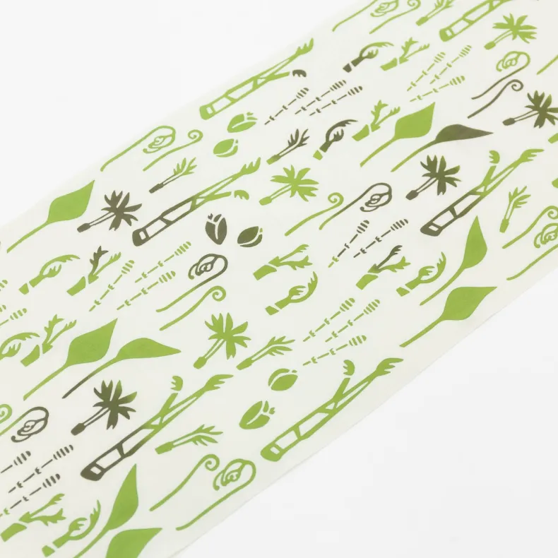 Tenugui - Wild Vegetables Green