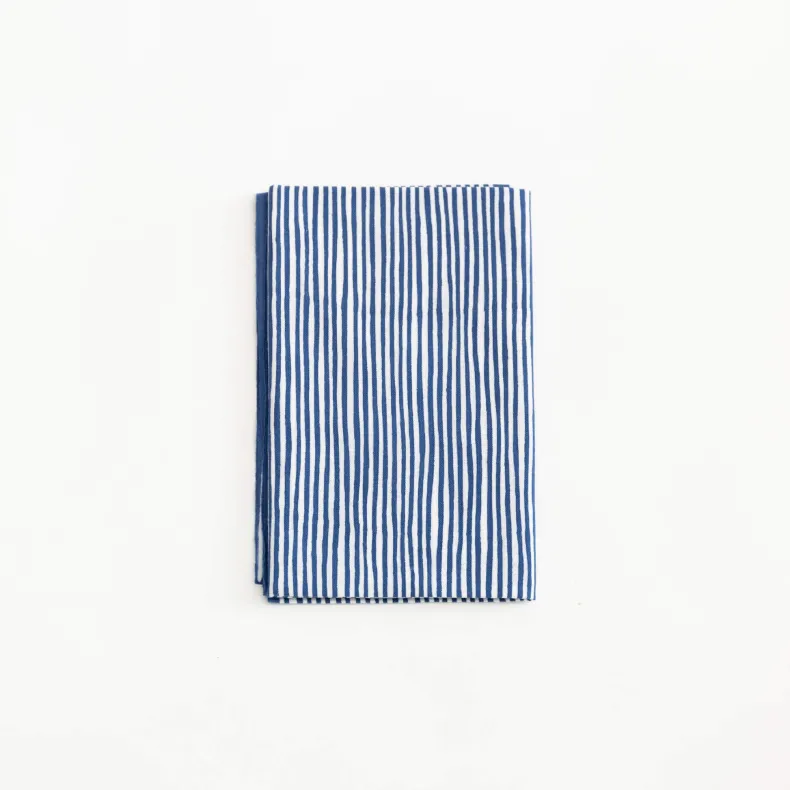 Tenugui - Blue Wavy Staggered Stripe