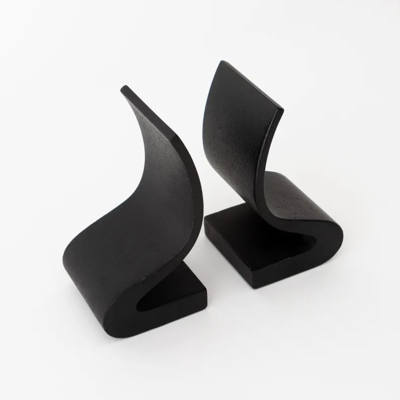 Ogasawara Wave Cast Iron Bookends