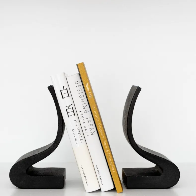 Ogasawara Wave Cast Iron Bookends