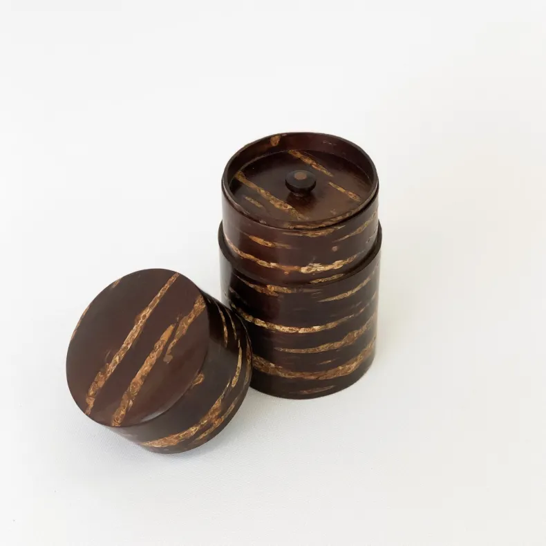 Cherry Wood Tea Leaf Canister [TS588]