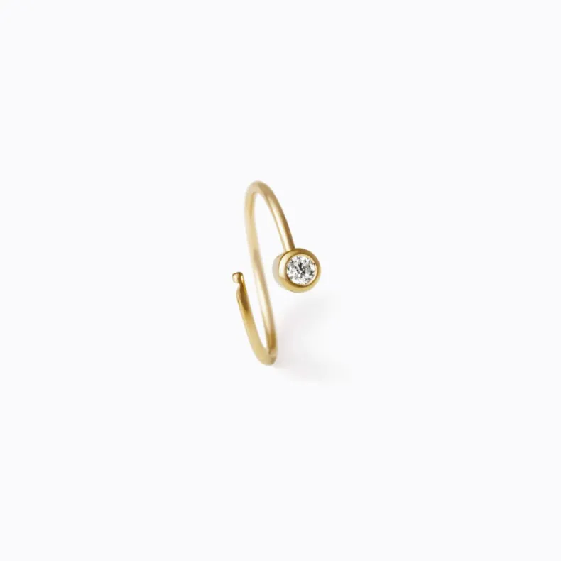 Shihara One-Stone Hoop Earring 01