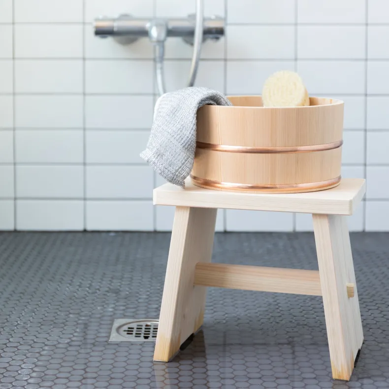 Hinoki Bath Stools