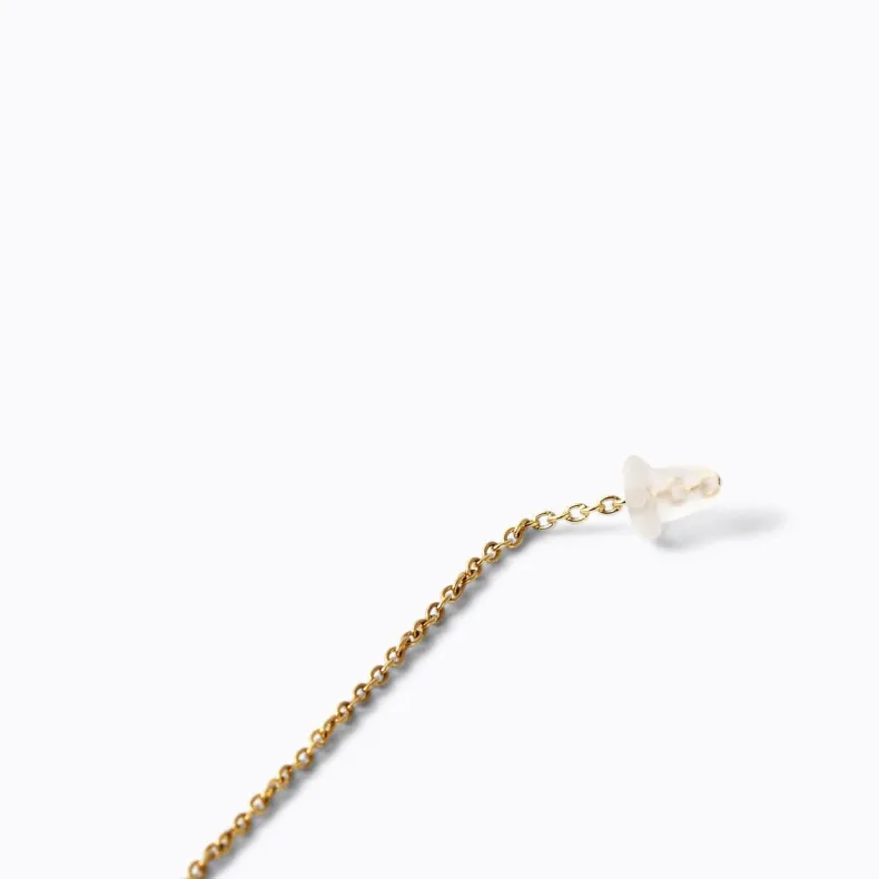 Shihara Half Pearl Chain Earring 45°