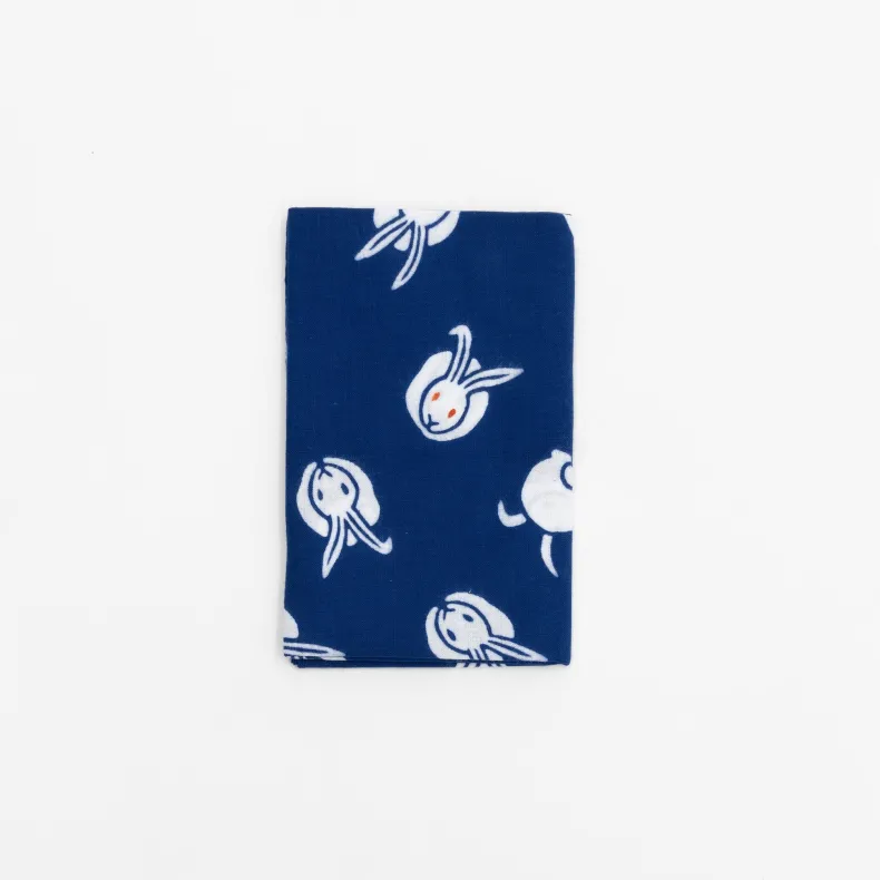 Tenugui - Bunnies on Blue