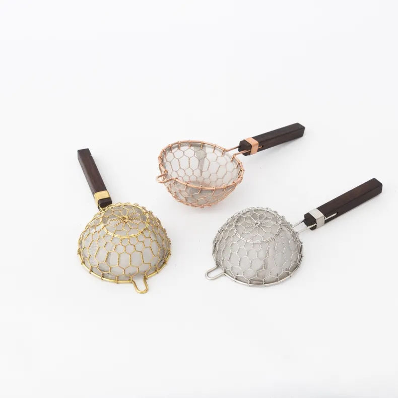 Kanaami-Tsuji Tea Strainers with Rosewood Handle