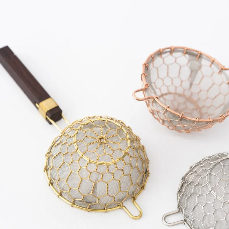 Kanaami-Tsuji Tea Strainers with Rosewood Handle