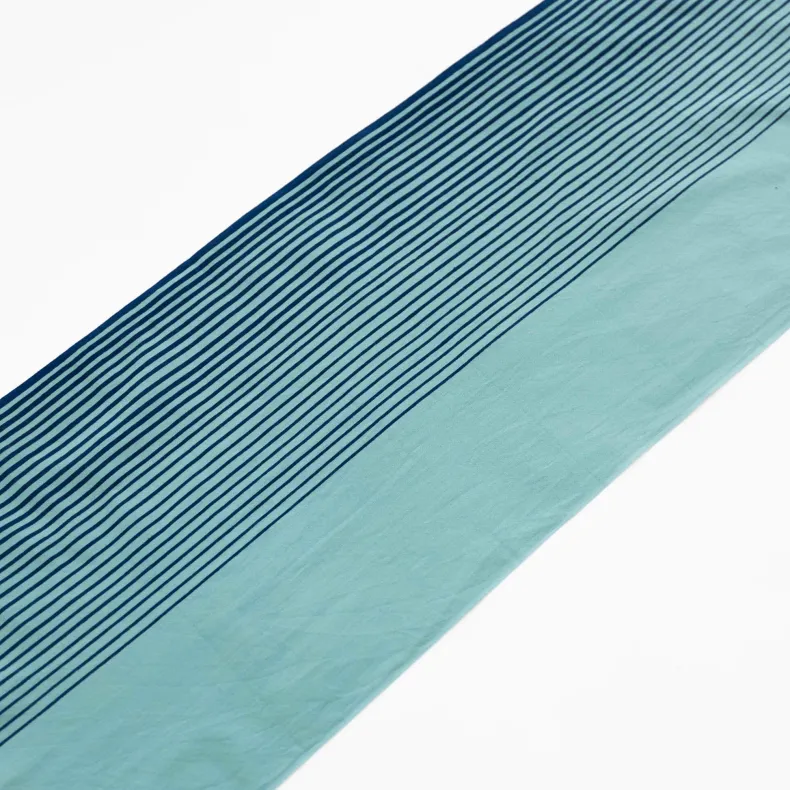 Tenugui - Turquoise Step Stripe