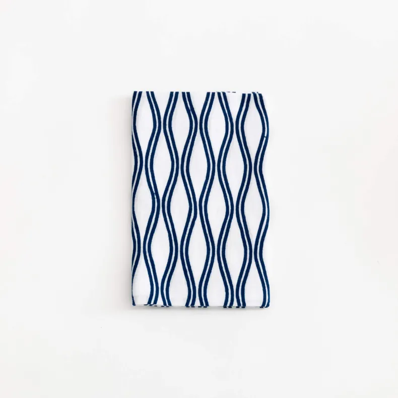 Tenugui - Blue Vertical Waves