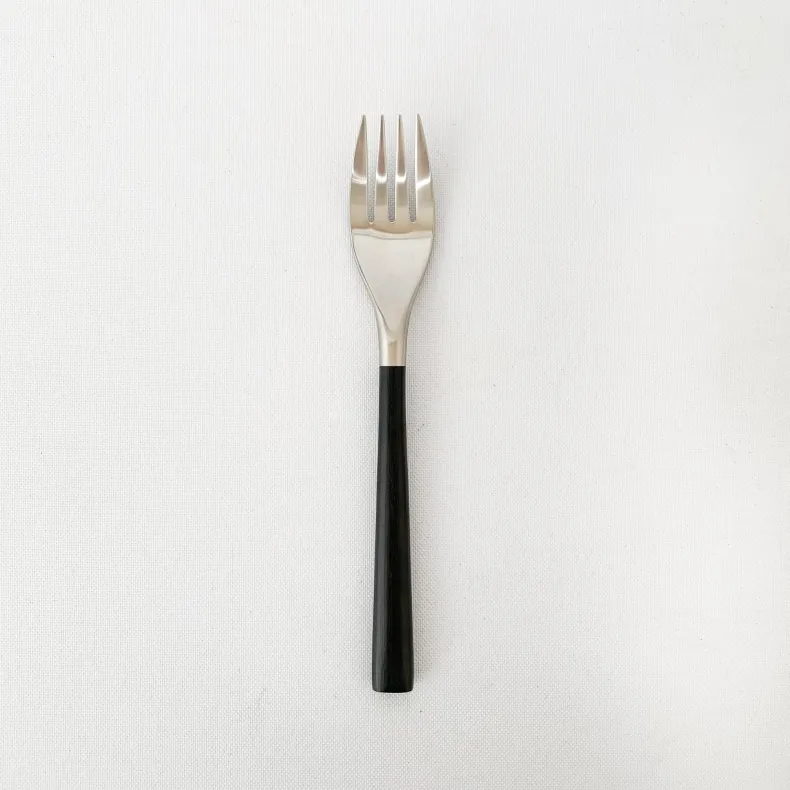 Sori Yanagi Stainless Steel and Birch Wood Handle Flatware