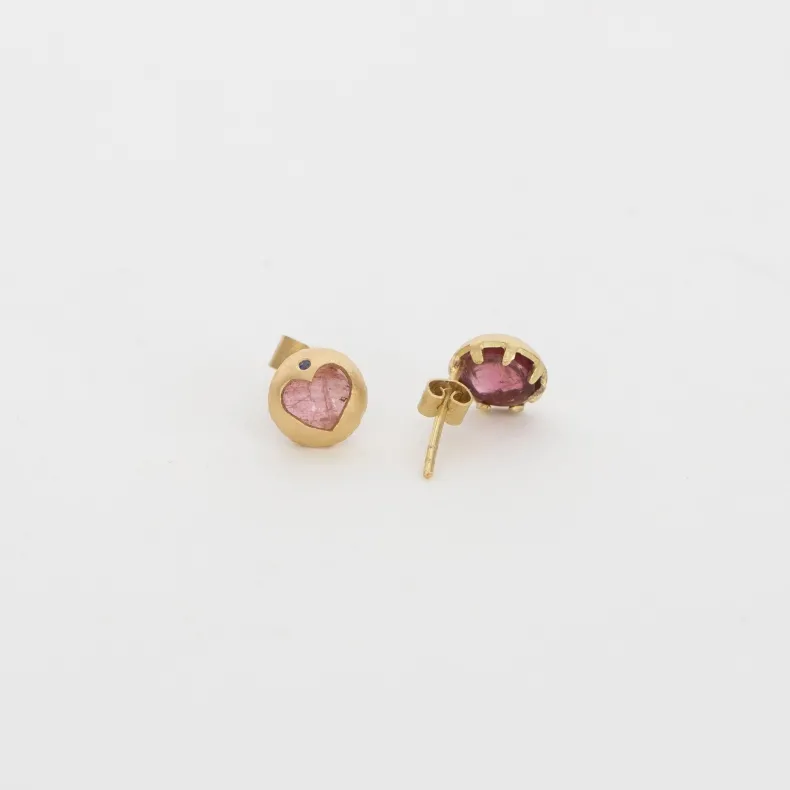 Black Barc 'Heart' Stud Earrings No. 14